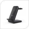Ασύρματος Φορτιστής - Βάση 3in1 Choetech T608-F για Smartphone, Smartwatch & Earbuds 15W Μαύρο
