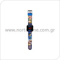 Ψηφιακό Ρολόι Χειρός με Οθόνη LED Kids Licensing PW19944 Paw Patrol Μπλε-Πολύχρωμο