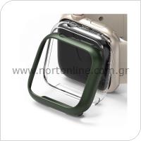 PC Case Ringke Slim Apple Watch 7/ 8 41mm Clear & Deep Green (2 pcs)