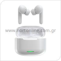 True Wireless Bluetooth Earphones Devia EM411 ANC-E1 Star White