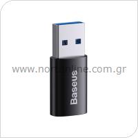 Αντάπτορας Baseus Ingenuity Mini USB C Host OTG Θηλυκό σε USB A Αρσενικό Μαύρο