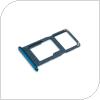 Βάση Κάρτας Sim & SD Huawei P Smart (2019) Μπλε (OEM)