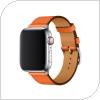 Λουράκι Devia Elegant PU Leather Apple Watch (42/ 44/ 45/ 49mm) Πορτοκαλί