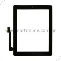 Touch Screen Apple iPad 3/ iPad 4 Full Set με Home Button Μαύρο  (OEM)