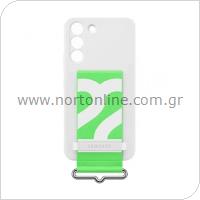 Silicone Cover Case with Strap Samsung EF-GS901TWEG S901B Galaxy S22 5G White