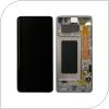 LCD with Touch Screen & Front Cover Samsung G973F Galaxy S10 White (Original)
