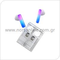 True Wireless Ακουστικά Bluetooth Joyroom JR-TC1 IceLens Series με RGB Λευκό