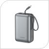 Φορτιστής Ανάγκης Foneng PX128 65W 30000mAh με 3 Θύρες Σκούρο Γκρι
