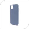 Θήκη Liquid Silicon inos Apple iPhone 11 Pro Max L-Cover Γκρι-Μπλε