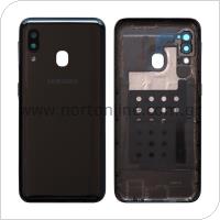Battery Cover Samsung A202F Galaxy A20e Black (OEM)