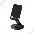 Universal Desktop Foldable Holder Devia EL160 360° for Tablets & Smartphones Black