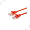 Καλώδιο Δικτύου UTP Cable CAT5e 1m Κόκκινο (Ασυσκεύαστο)