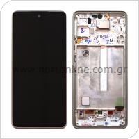 LCD with Touch Screen & Front Cover Samsung A536B Galaxy A53 5G White (Original)