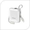 Φορτιστής Ανάγκης Foneng PX115 Mini PD 22.5W 10000mAh με 2 Ενσωματωμένα Καλώδια Χρύσο
