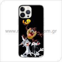 Soft TPU Case Warner Bros Looney Tunes 001 Apple iPhone 15 Pro Max Full Print Black
