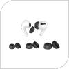 Eartips Σιλικόνης AhaStyle WG86-K Apple AirPods Pro 1 & 2 Μαύρο (3 ζεύγη)