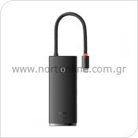 Hub USB C Baseus BS-OH019 6 σε 1 με Card Reader Lite Μαύρο