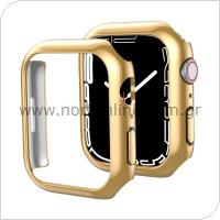 Θήκη PC Ahastyle WG59-D Apple Watch 7 45mm Επιμεταλλωμένο Ματ Χρυσό (2 τεμ.)