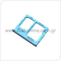 Sim & SD Card Holder Samsung A326B Galaxy A32 5G Blue (Original)