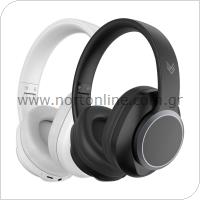 Ασύρματα Ακουστικά Κεφαλής Audeeo AO-WHP2 Μαύρο + Λευκό