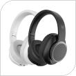 Ασύρματα Ακουστικά Κεφαλής Audeeo AO-WHP2 Μαύρο + Λευκό