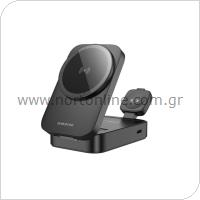 Wireless Charger Magnetic 3in1 Borofone BQ38 15W Black