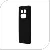 Θήκη Liquid Silicon inos Xiaomi Redmi Note 14 Pro 4G Velvet Μαύρο
