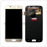LCD with Touch Screen Samsung G930 Galaxy S7 Gold (Original)