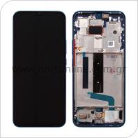 LCD with Middle Plate Xiaomi Mi 10 Lite 5G Aurora Blue (Original)