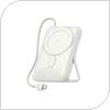 Φορτιστής Ανάγκης Foneng PX119 Magnetic Wireless 22.5W 10000mAh με Ενσωματωμένο Καλώδιο & Stand Ασημί