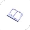 Βάση Κάρτας Sim & SD Samsung A326B Galaxy A32 5G Μωβ (Original)