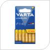 Battery Alkaline Varta Longlife AAA LR03 Plastic Free (6 pcs)