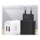 Travel Charger XO L57 with Dual Output USB A & USB C Cable White