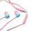 Hands Free Stereo inos 3.5mm Flatron II with Small Earphones Pink-Mint Green