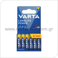 Μπαταρία Alkaline Varta Longlife Power AAA LR03 Plastic Free (6 τεμ.)
