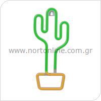 Neon LED Forever Light FLNE02 CACTUS (USB/Μπαταρίας & On/Off) Πράσινο