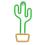 Neon LED Forever Light FLNE02 CACTUS (USB/Μπαταρίας & On/Off) Πράσινο