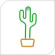 Neon LED Forever Light FLNE02 CACTUS (USB/Μπαταρίας & On/Off) Πράσινο