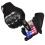 Motorcycle Gloves for Smartphone with Knuckle Protector Black (OEM)