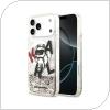 Θήκη Σιλικόνης Karl Lagerfeld Magsafe Apple iPhone 17 Pro Max Liquid Glitter Choupette Logo Διάφανο