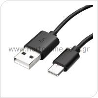 Καλώδιο USB 2.0 Samsung EP-DW700CBE USB A σε USB C 1.5m Μαύρο (Ασυσκεύαστο)