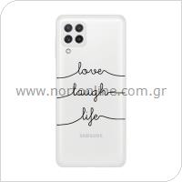 Θήκη TPU inos Samsung A225F Galaxy A22 4G Art Theme Love-Laugh-Life