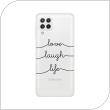 Θήκη TPU inos Samsung A225F Galaxy A22 4G Art Theme Love-Laugh-Life