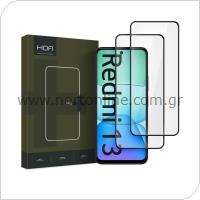 Tempered Glass Full Face Hofi Premium Pro+ Xiaomi Redmi 13 Μαύρο (2 τεμ.)