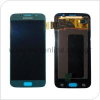 Οθόνη με Touch Screen Samsung G920 Galaxy S6 Μπλε (Πετρόλ) (Original)