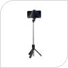 Selfie Stick & Τρίποδο Devia ES083 για Smartphones Πλάτους 58 έως 92mm Μαύρο