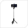 Selfie Stick & Τρίποδο Devia ES083 για Smartphones Πλάτους 58 έως 92mm Μαύρο