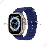 Strap Dux Ducis OceanWave Silicone Bracelet Apple Watch (38/ 40/ 41mm) Navy Blue