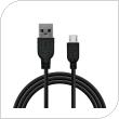 USB 2.0 Cable inos USB A to Micro USB 2m Black