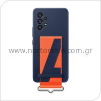Silicone Cover Case with Strap Samsung EF-GA536TNEG A536B Galaxy A53 5G Navy